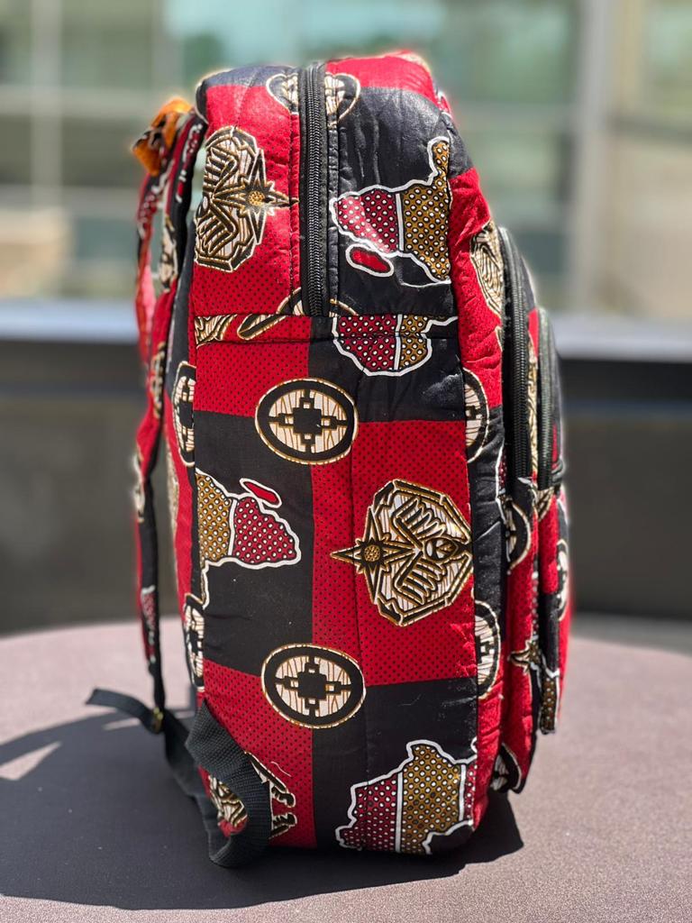 African Print Rucksack Backpack