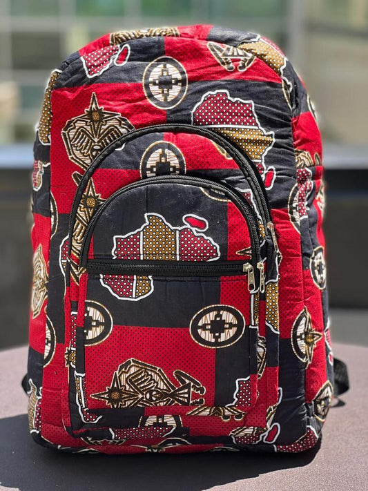 African Print Rucksack Backpack